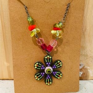 Ayalabar Vibrant Floral Beaded Necklace